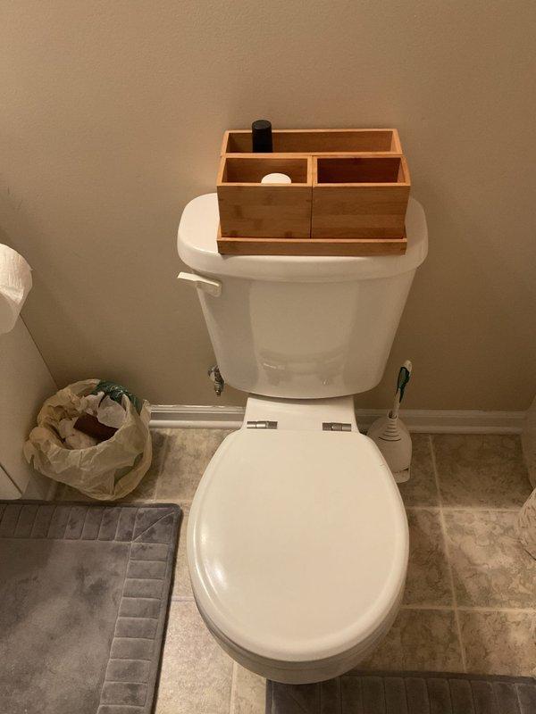 Responded to customer request for basement toilet replacement due to leak occurring with each flush. Removed existing toilet, inspected flange and wax ring for damage, and confirmed proper drainage function. Installed new white porcelain toilet with chrome flush lever and supply line, ensuring proper seal and connection to existing water supply. Tested multiple flush cycles to verify leak resolution and proper operation. Left work area clean with all fixtures functioning correctly.