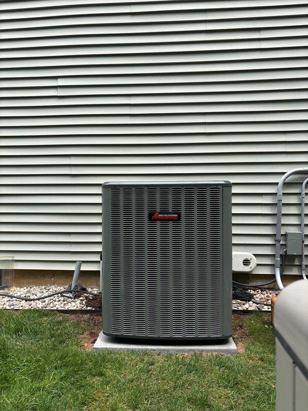 Completed full HVAC system installation including new furnace and air conditioning condenser unit. Unit was positioned on concrete pad with proper clearances, refrigerant lines were connected and secured, electrical connections and conduit were installed per code requirements, and system was charged with refrigerant to manufacturer specifications. All equipment was tested and verified operational upon completion.