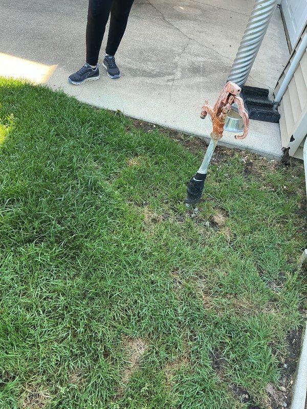Completed yard hydrant replacement at residential property. Removed existing corroded copper yard hydrant assembly showing significant rust and deterioration at connection points and fittings. Installed new frost-free yard hydrant with proper drainage to prevent freezing during winter months. Connected new unit to existing water supply line, ensuring secure joints and proper pitch for seasonal drainage. Tested system for leaks and verified full operational functionality including water flow and shutoff capabilities. No water damage or active leaking was present prior to replacement work.