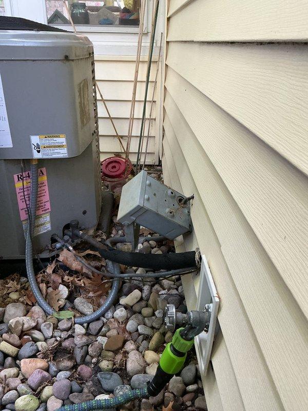 Completed annual cooling maintenance on 15-year-old air conditioning system. Performed comprehensive tune-up including inspection of outdoor condenser unit, verification of refrigerant charge (R-410A system), electrical connections check, and operational testing. Unit operating within normal parameters; no immediate repairs required at this time.