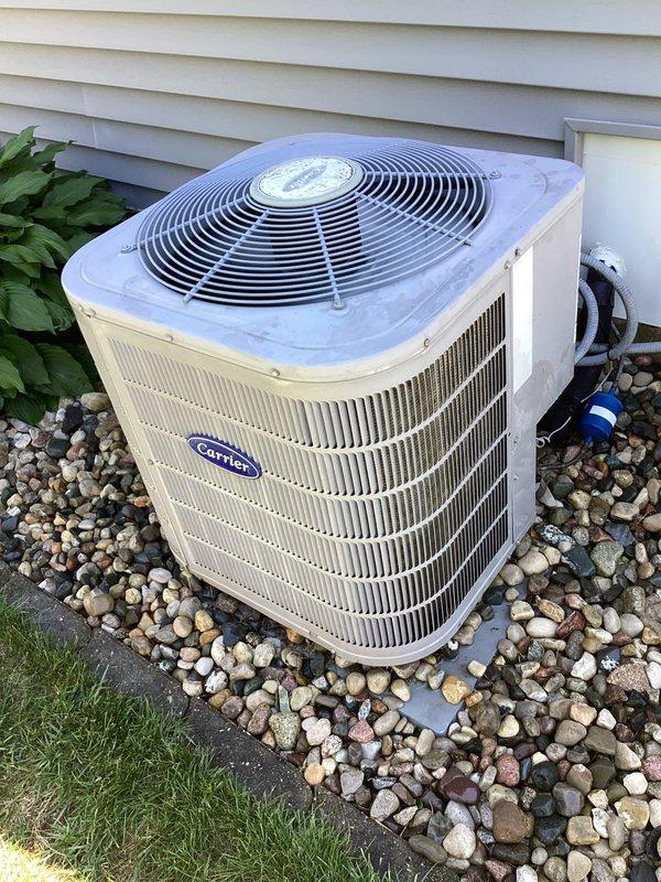 Completed comprehensive ASTU-AC Super Tune-up on Carrier split system for recent homeowner requesting preventive maintenance inspection. Performed complete system evaluation of indoor furnace unit and outdoor condensing unit, verified proper operation of all components, inspected refrigerant line connections, and documented equipment condition with photographs. All systems found operating within normal parameters with no immediate service needs identified.
