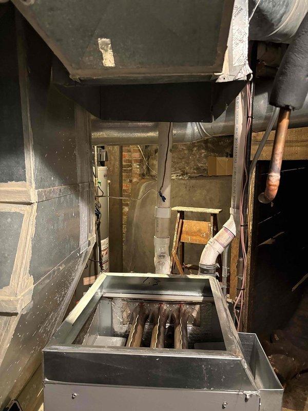 Completed return visit to replace indoor coil on residential HVAC system as previously quoted. Removed existing furnace top panel, extracted failed indoor evaporator coil, and installed new replacement coil with proper refrigerant connections and condensate drainage. Reassembled unit, verified all ductwork connections secure, tested system operation, and documented installation with photos.