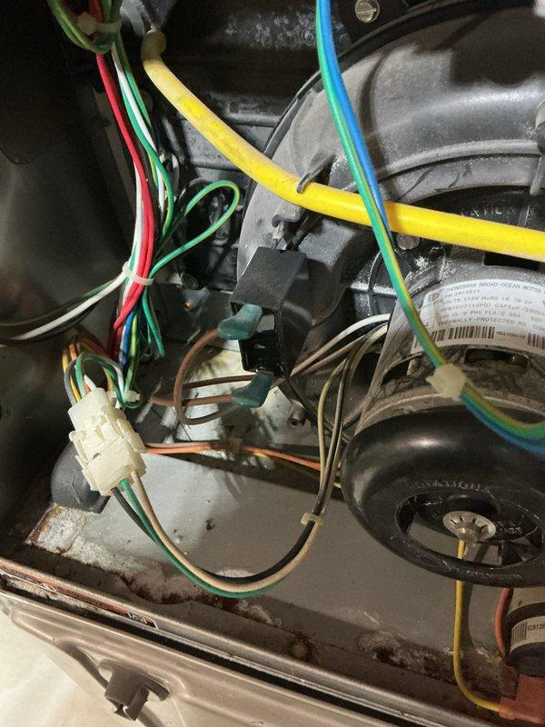 Completed annual cooling maintenance on 13-year-old Carrier air conditioning system. Performed comprehensive tune-up including inspection of all electrical connections, blower motor assembly, and heat exchanger components. Verified proper operation of all internal wiring harnesses and control systems. Inspected refrigerant lines, burner assembly, and serpentine coil configuration for proper function and wear. All components found to be operating within normal parameters with typical age-related dust accumulation noted and addressed. System tested and confirmed ready for cooling season operation.