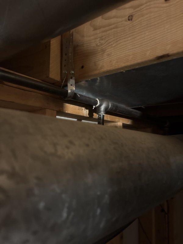 Responded to inspector correction request for 80% furnace replacement installation. Installed proper support for gas line above the drop to the furnace per code requirements. Secured gas piping using appropriate hangers and brackets to eliminate unsupported spans in the gas supply line routing. Work completed and ready for re-inspection.