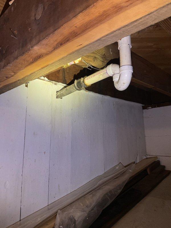 Conducted comprehensive plumbing project estimate for complete re-pipe of residential property. Performed detailed inspection of crawl space and basement areas, documenting existing plumbing infrastructure including aged PVC drain lines, corroded metal piping, and deteriorating insulation on water supply lines. Assessed structural access points through floor joists and evaluated current plumbing configuration to determine scope of copper water line replacement throughout the dwelling. Photographed all relevant plumbing components, connection points, and accessibility challenges to provide accurate material and labor projections for the proposed re-piping project.