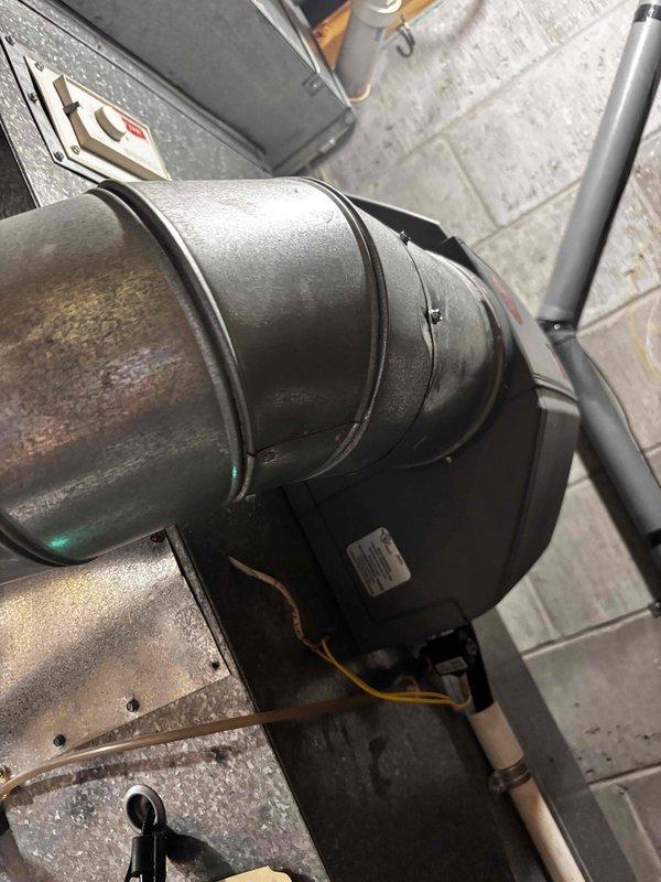 Completed annual cooling maintenance on residential HVAC system. Performed comprehensive inspection of air handler components, refrigerant lines, and ductwork system including inline booster fan assembly. Verified proper insulation on copper refrigerant lines, checked electrical connections to motorized damper unit, and confirmed all mechanical components are operating within normal parameters for continued seasonal cooling operation.