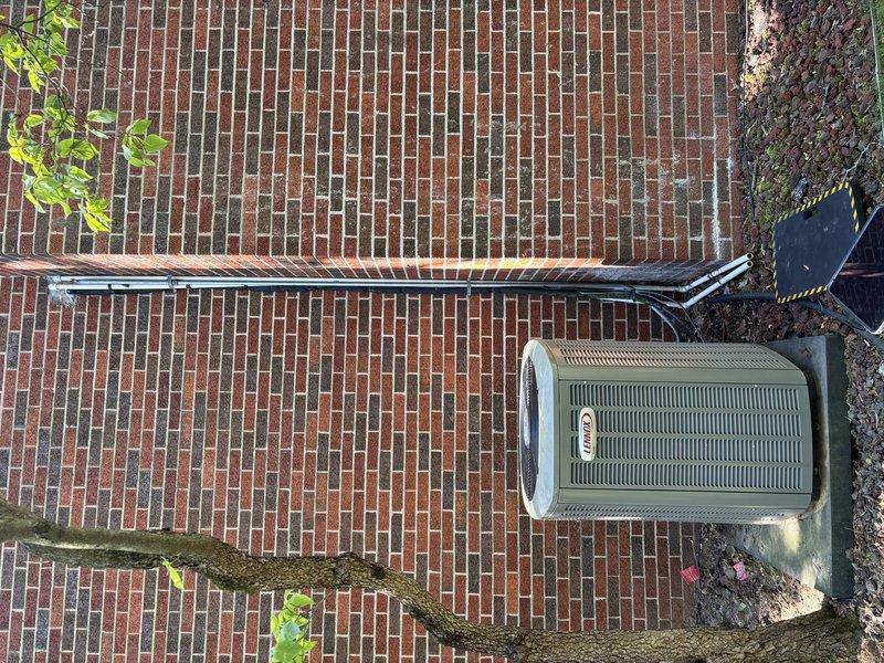 Completed annual cooling maintenance on 14-year-old Lennox air conditioning system. Performed comprehensive tune-up including inspection of outdoor condenser unit, refrigerant line set, and indoor air handler components. System evaluated and found operational with no immediate repairs required at this time.