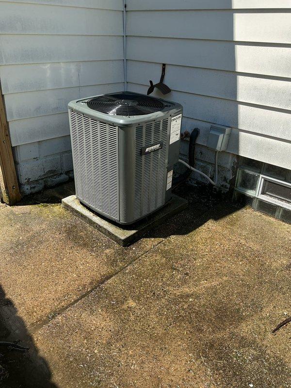 Replaced damaged condenser panels on residential HVAC unit. Disassembled existing unit to access internal coil assembly and copper refrigerant lines, removed deteriorated exterior panels, and installed new replacement panels to restore proper equipment enclosure and protection. Unit reassembled and returned to operational status.