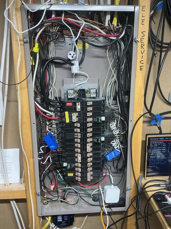 Conducted on-site assessment for new standby generator installation at residential property. Evaluated existing electrical service panel and main distribution system to determine compatibility and capacity for generator integration. Documented current electrical configuration, circuit breaker layout, and available connection points to develop comprehensive installation estimate and determine necessary electrical upgrades for proper generator transfer switch installation.