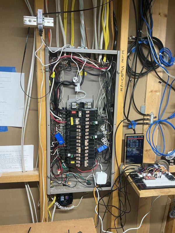 Conducted on-site assessment for new standby generator installation at residential property. Evaluated existing electrical service panel and main distribution system to determine compatibility and capacity for generator integration. Documented current electrical configuration, circuit breaker layout, and available connection points to develop comprehensive installation estimate and determine necessary electrical upgrades for proper generator transfer switch installation.