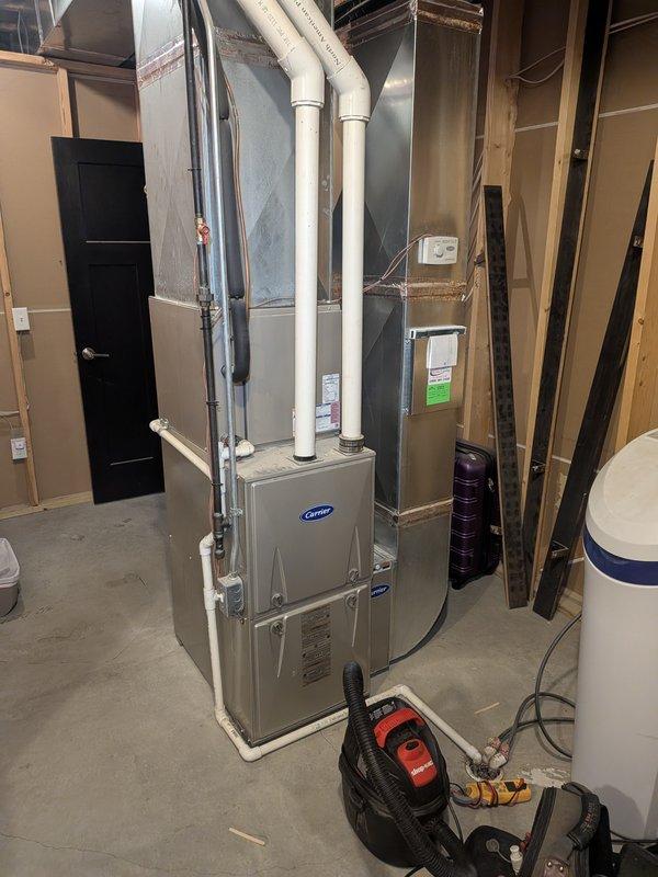 Responded to no hot water complaint on 11-year-old Rheem water heater. Upon arrival, found unit to be a Rheem Professional Plus Series natural gas water heater, Model PRO+G75-76N RH PV, 75-gallon capacity, manufactured July 2015. Performed diagnostic evaluation of gas control valve, thermocouple, and pilot assembly. Confirmed pilot light status and tested gas supply line pressure. Identified failed component preventing proper heating operation. Restored unit to full operational status with hot water production confirmed before departure.