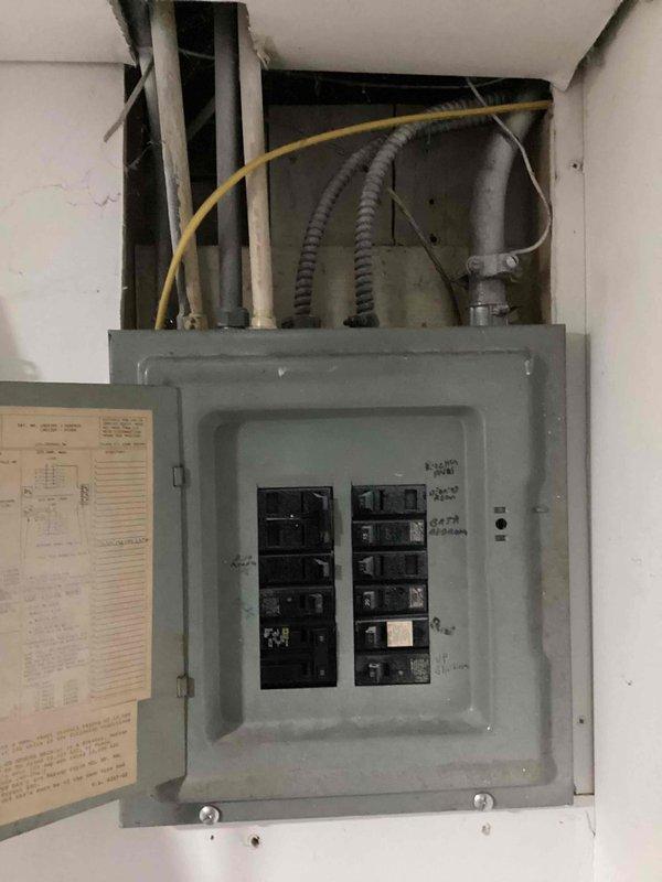 Completed estimate for new homeowner requiring furnace and air conditioning system installation, including assessment for adding heating capability to upper level. Evaluated existing electrical infrastructure and panel capacity to determine compatibility with proposed HVAC equipment, documenting current breaker configuration and available circuits for new system integration.