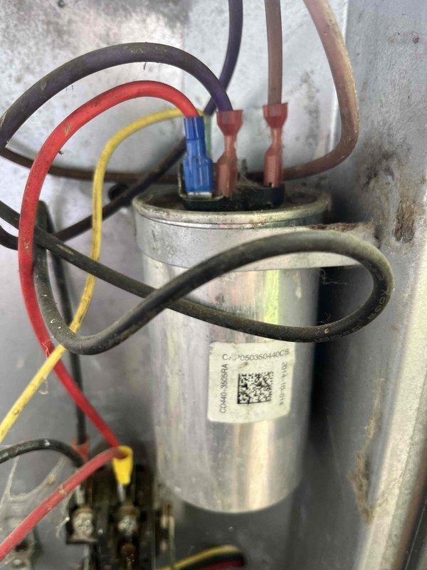Completed annual cooling maintenance on 10-year-old Goodman HVAC system. Performed comprehensive tune-up including inspection of furnace, air handler, and condensate drainage system. Verified proper operation of dual run capacitor and electrical connections. Inspected refrigerant lines with insulation and confirmed all PVC piping connections were secure. System tested and operating within normal parameters. Customer requested club membership renewal at time of visit.