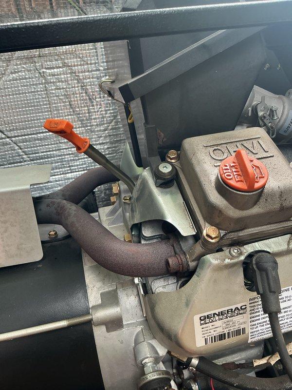 Completed annual generator tune-up and maintenance service on residential HVAC system. Inspected and serviced outdoor condensing unit, verified proper operation of condensate pump assembly with Armabac pump unit, checked valve connections and tubing integrity, and confirmed all mechanical and electrical components functioning within normal parameters.