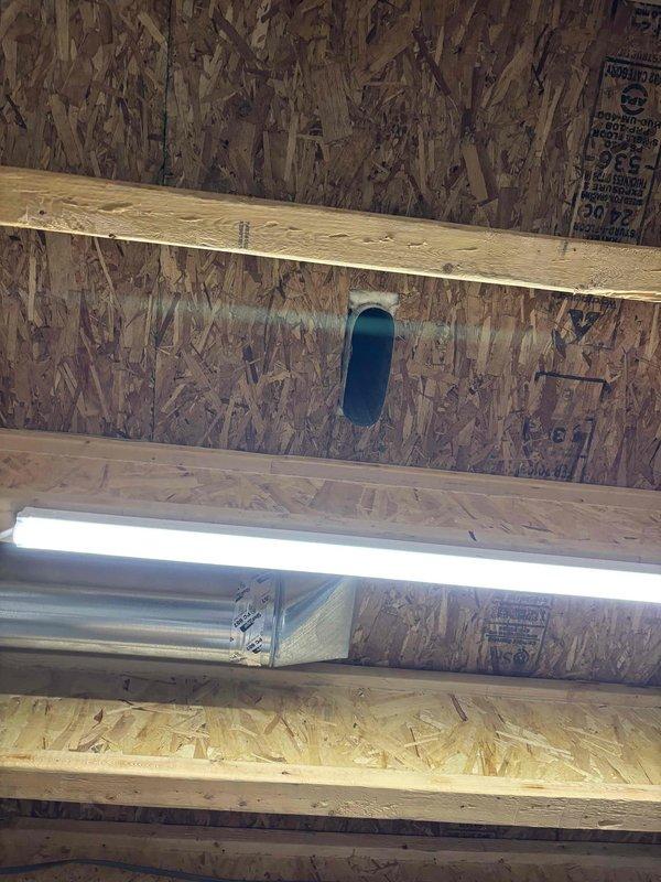 Responded to customer request for whole home dehumidifier estimate. Performed attic inspection to assess installation feasibility, taking measurements at existing ductwork and ventilation openings to determine optimal equipment placement and integration with current HVAC system. Documented attic space conditions, framing structure, and available mounting locations for equipment sizing and installation planning.