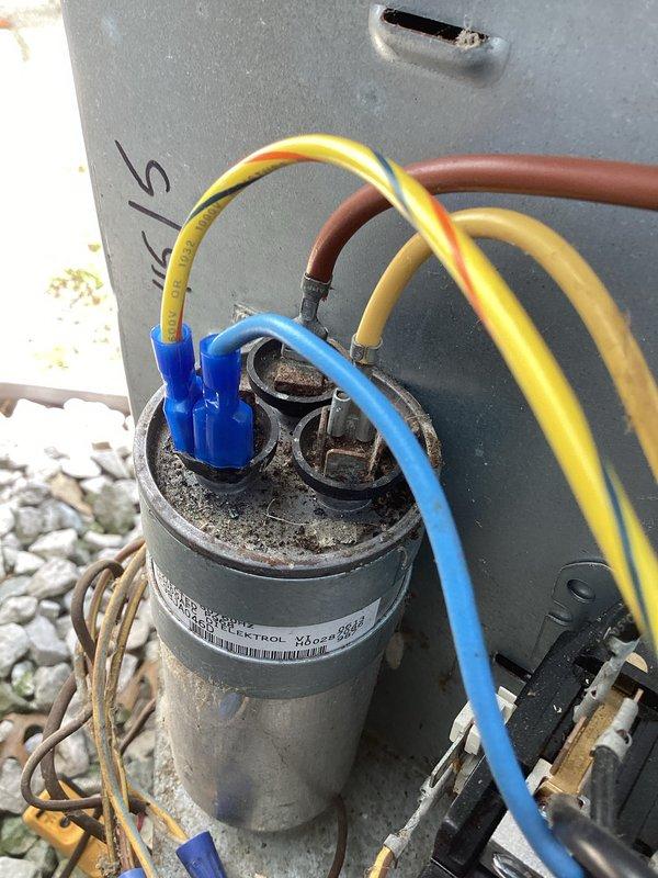 Completed annual cooling maintenance on 2014 Carrier air conditioning system. Performed comprehensive tune-up including inspection of electrical connections, capacitor testing and verification, refrigerant level assessment, and overall system operational check. All components found to be functioning within normal parameters, with capacitor connections secure and properly terminated. System tested and confirmed operating efficiently with no issues identified requiring immediate attention.