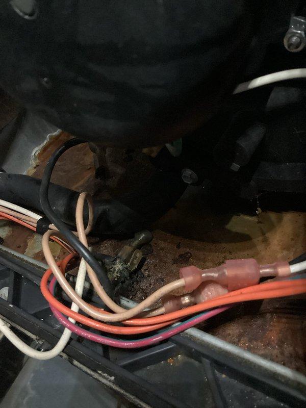 Responded to no-cool call on 15-year-old system that tripped breaker and failed to restart. Upon inspection, found Category IV Type FSP direct vent forced air furnace (Model 09S060A10MP11A) with significant internal contamination and debris buildup in electrical compartment. Observed multiple wire connections exposed to accumulated dust, dirt, and grime that could contribute to electrical faults and breaker trips. Equipment showing age-related deterioration with rust and corrosion visible on exterior surfaces. Documented system condition with photos for customer records.