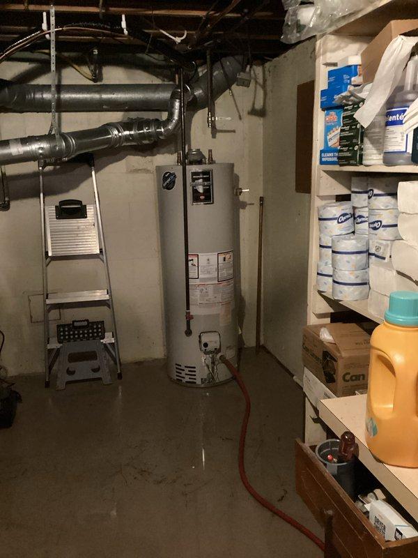 Responded to water heater leak on 50-gallon Bradford White unit. Upon arrival, found water heater already shut off by customer. Performed visual inspection of unit and surrounding plumbing connections, documenting condition with photos. Identified active leak and confirmed unit requires replacement. Verified shutoff valves are functioning properly to prevent further water damage until new installation can be scheduled.