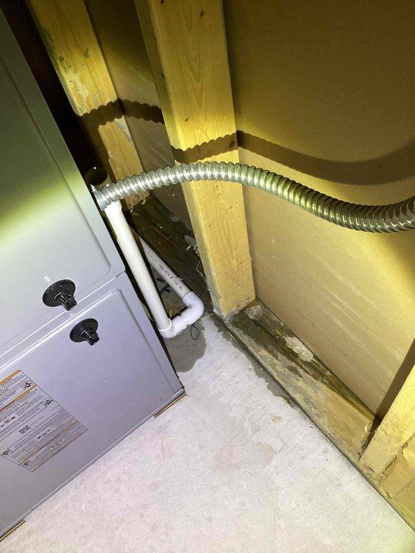 Responded to emergency no-cooling call on newly installed EnergiAir HVAC system with warranty through June 2027. Upon arrival, inspected air handler and evaporator coil assembly, verified all refrigerant line connections at indoor unit, and examined installation of insulated suction and liquid lines. Discovered system was not properly charged during initial installation. Connected gauges to service ports, confirmed refrigerant levels were critically low, and added refrigerant to manufacturer specifications. Verified proper airflow through evaporator coil, checked temperature split across coil, and confirmed system achieved adequate cooling capacity. Tested thermostat operation and system cycling. Unit now operating within normal parameters and providing proper cooling.