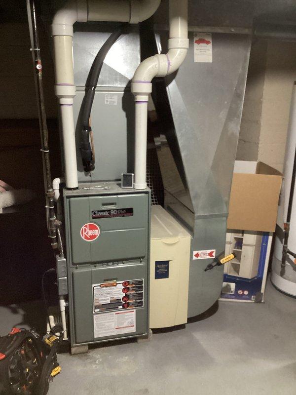 Completed comprehensive AC Super Tune-up on 19-year-old residential cooling system. Performed full system inspection, cleaned condenser coils, checked refrigerant levels, tested electrical connections, verified thermostat operation, and replaced air filter. System operating within manufacturer specifications with no immediate repairs needed at this time.