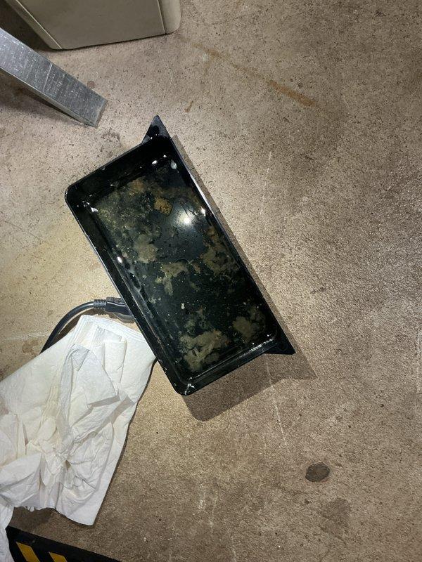 Completed comprehensive AC Super Tune-up on 6-year-old EcoAir system. Performed thorough system inspection, cleaned heavily soiled condensate drain pan showing significant buildup and discoloration, treated drain line with cleaning solution, verified drain system functionality with all indicator lights showing proper operation, and confirmed system is operating within manufacturer specifications.