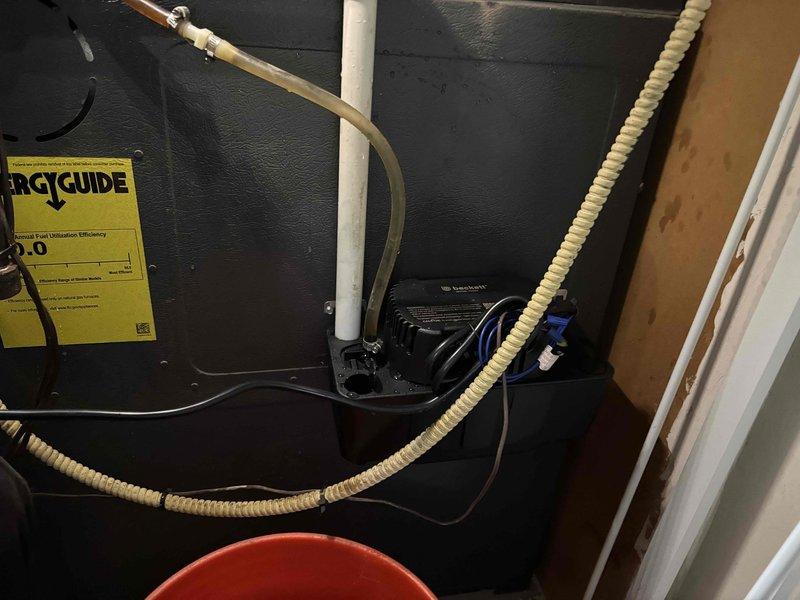 Responded to no cooling complaint for upper wing of house on 1-year-old system. Upon arrival, performed diagnostic testing of refrigerant pressures using gauges on the air handler unit. Inspected system components including furnace/air handler, refrigerant lines, and electrical connections. Evaluated system performance and identified cooling deficiency. Documented equipment conditions with photos for review with homeowner. System requires further analysis to determine root cause of inadequate cooling to affected zone.