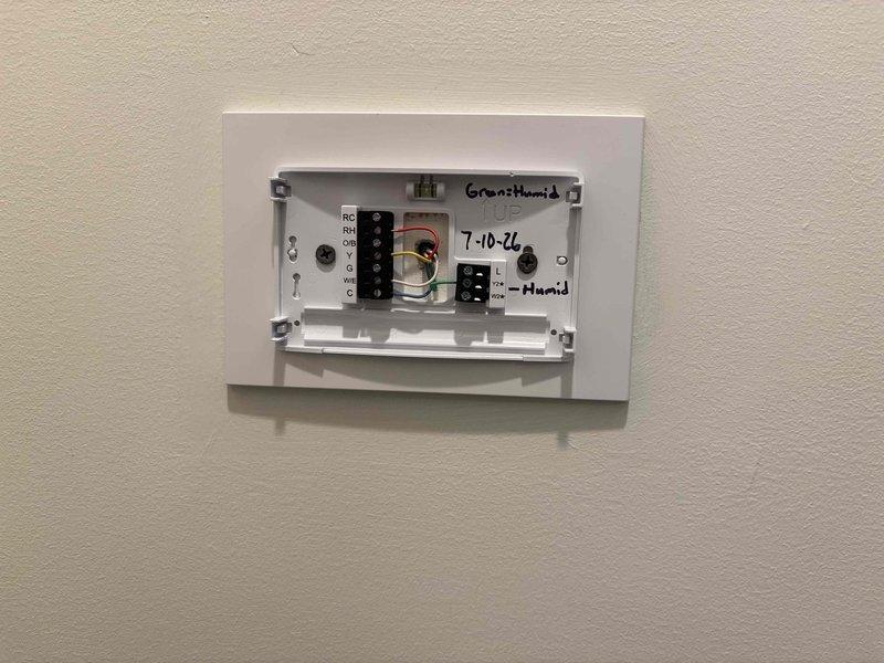 Completed annual cooling system tune-up and preventative maintenance on 2023 air conditioning unit. Performed comprehensive system inspection including thermostat operation verification, electrical connections assessment at both indoor air handler and outdoor condensing unit, and documented existing wiring configuration. Unit operating within normal parameters; technician scheduled to return for quality review follow-up visit.