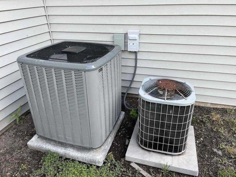 Completed annual cooling maintenance on residential HVAC system including newer outdoor condenser unit and indoor furnace/air handler. Performed comprehensive tune-up inspection, cleaned condenser coils, checked refrigerant levels and pressures, verified electrical connections and amp draws, tested capacitors, inspected drain lines, replaced air filter, and confirmed proper system operation with satisfactory airflow and temperature differential across evaporator coil.