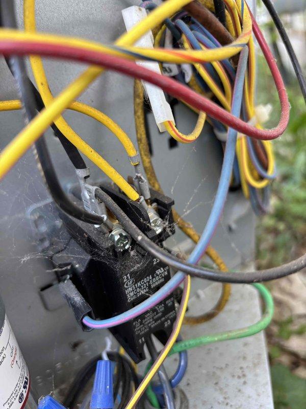 Responded to no cooling complaint on 12-year-old Carrier air conditioning system. Upon arrival, performed diagnostic evaluation of outdoor condensing unit. Identified failed dual run capacitor preventing compressor and condenser fan motor operation. Capacitor tested out of specification on both common and fan terminals. Replaced defective capacitor with properly rated OEM equivalent component. Verified all electrical connections secure and properly terminated. Tested system operation through complete cooling cycle. Confirmed compressor startup, proper amperage draw, and condenser fan motor function. System restored to normal cooling operation with appropriate temperature split across evaporator coil.