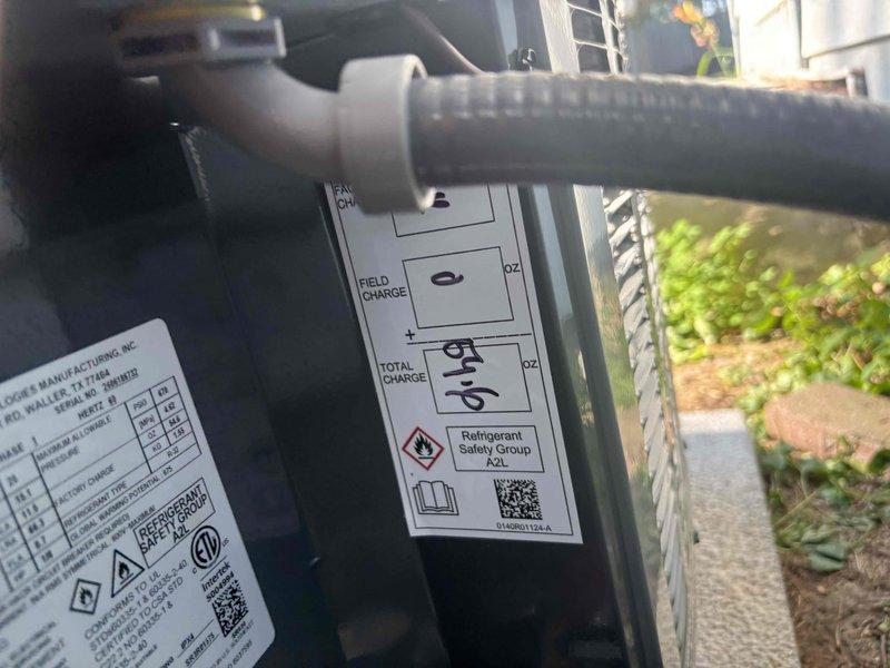 Completed full HVAC system installation including Lennox furnace unit in basement utility area and outdoor condensing unit. Connected all PVC venting, refrigerant lines, ductwork, and electrical components per manufacturer specifications. Properly charged system with refrigerant, documented field charge levels, verified all safety labels and warnings in place, and confirmed operational performance of complete heating and cooling system.