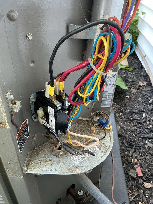 Responded to callback for frozen evaporator coil on 10-year-old Lennox system that continued cooling despite previous service visit. Upon arrival, confirmed indoor coil remained iced with system still operating. Inspected outdoor unit electrical components and verified proper contactor operation and wiring connections. Examined indoor unit and ductwork configuration in mechanical room. System airflow restriction identified as root cause of persistent freezing condition. Thawed coil completely and restored normal system operation with proper temperature differential across evaporator.