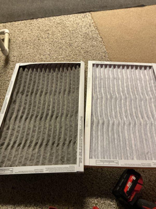 Completed annual cooling maintenance on 13-year-old residential AC system. Performed comprehensive tune-up including inspection of condenser unit, evaporator coil, refrigerant lines, and condensate drainage system. Replaced heavily soiled air filter with new filter to restore proper airflow and system efficiency. Inspected indoor unit components, noting visible condensation on metallic surfaces and corrosion present on equipment housing. Verified all electrical connections, refrigerant lines, and PVC condensate piping. System operational upon completion with improved air filtration and maintained performance for continued cooling season operation.