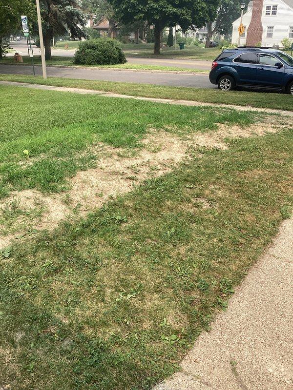 Responded to recurring sewer line backup issue related to previous plumbing repair. Upon arrival, conducted thorough inspection of exterior property to identify potential drain line concerns. Documented visible lawn distress patterns and soil conditions along suspected sewer line pathway, which indicated possible underground line compromise. Assessed pathway and lawn junction areas showing signs of settling or ground disturbance consistent with sewer line problems.