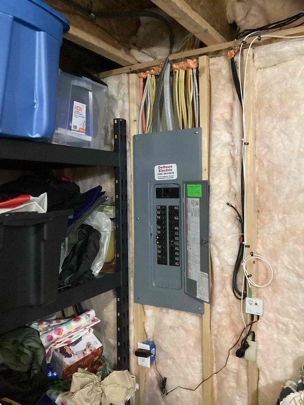 Conducted on-site estimate for standby generator installation with focus on 20KW Kohler unit. Evaluated existing electrical infrastructure including exterior meter box with Milbank Type 3R enclosure and interior electrical panel serviced by DeHazo Electric. Assessed service entrance capacity, main disconnect location, and available space for generator placement. Documented current electrical configuration with multiple circuit breakers and existing wiring runs through basement utility area. Reviewed installation requirements including necessary transfer switch integration, fuel source options, and compliance with local electrical codes. Provided comprehensive estimate for complete standby generator system installation.