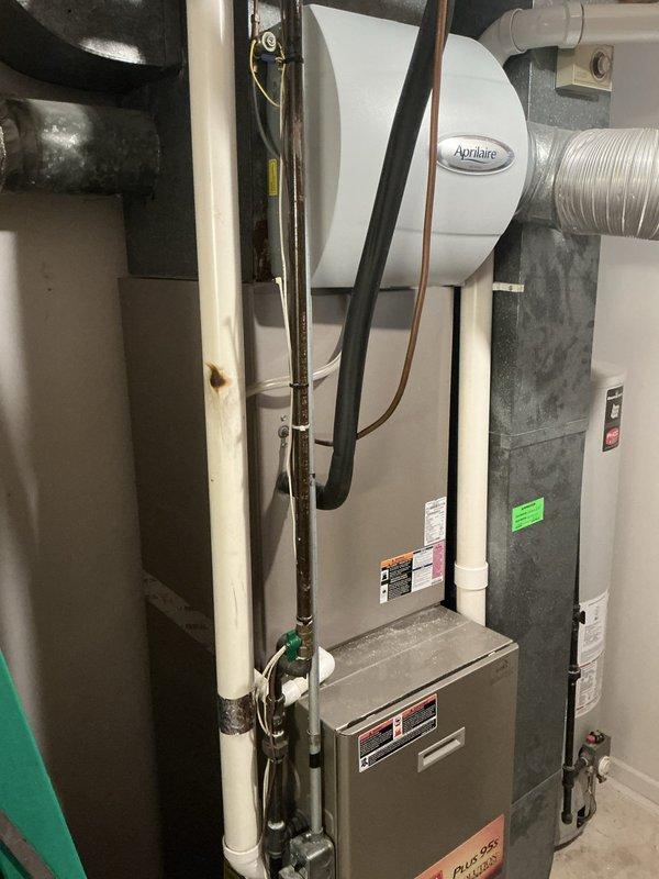 Responded to service call for non-operational air conditioning system at residential property. Upon arrival at 6PM, conducted comprehensive assessment of both indoor and outdoor HVAC components. Inspected Bryant brand condenser unit located on exterior concrete pad, examining refrigerant line connections, electrical components, and overall unit condition. Evaluated indoor furnace and associated mechanical systems in utility room, including ductwork connections, control systems, and auxiliary equipment. Documented equipment conditions through photographic evidence for estimate preparation. Provided customer with detailed estimate for necessary repairs or replacement options to restore cooling system functionality.