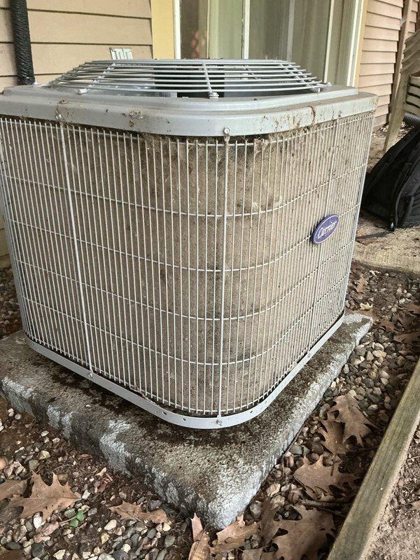 Responded to no cooling complaint on 2-year-old Carrier air conditioning system. Upon arrival, confirmed indoor blower motor operating but no cooling present. Performed diagnostic evaluation of outdoor condenser unit. Inspected compressor, contactor, capacitor, and refrigerant lines. Identified failed run capacitor preventing compressor from starting. Replaced defective capacitor with proper OEM replacement. Verified compressor startup, confirmed proper amperage draw, and tested system operation. Unit cooling properly at time of departure. Recommended routine maintenance to prevent future issues.
