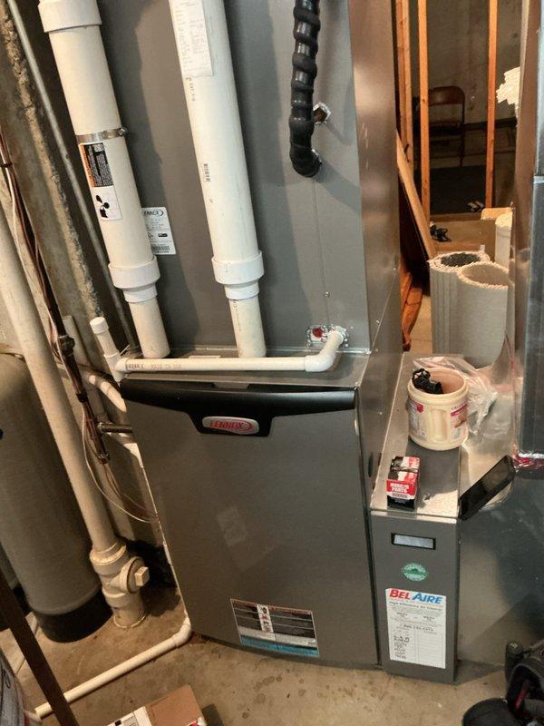 Completed furnace control board replacement on Lennox unit after incorrect part was previously shipped by manufacturer. Installed correct replacement board, verified all electrical connections, and confirmed system operation with successful heating cycle test.