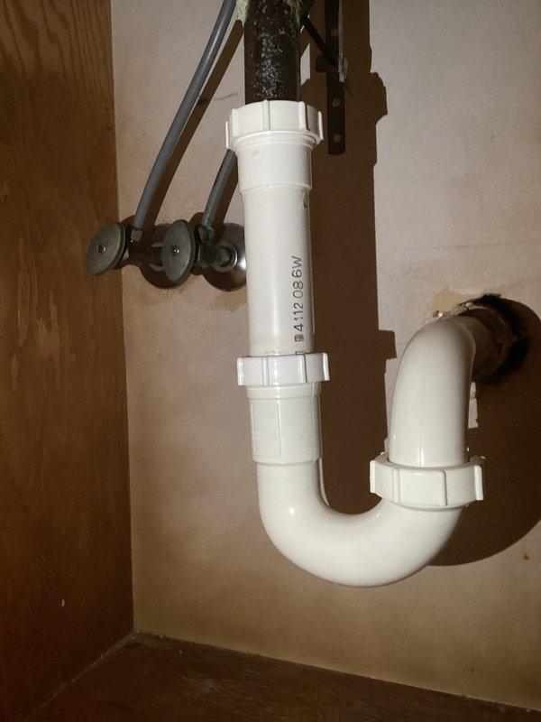 Responded to bathroom sink shut-off valve replacement request in 40-year-old home where issue had been present for 3-4 days. Successfully replaced defective shut-off valves serving the bathroom sink, restoring proper water control to the fixture. Verified P-trap assembly and drain connections were secure and functioning properly, with no leaks detected upon completion and testing of the system.