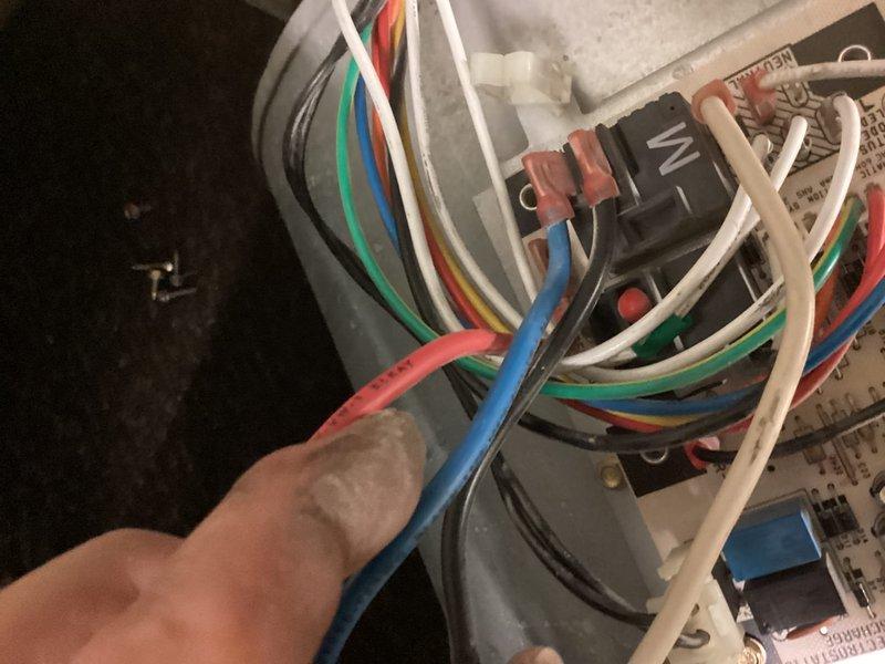 Responded to heating and cooling unit with fan initiation failure on twelve-year-old furnace. Inspected and tested blower motor assembly, electrical connections, and control board wiring harness. Identified faulty wiring connection at neutral terminal block causing intermittent fan operation. Secured loose wire connections, verified proper voltage at motor capacitor, and tested system through multiple heating and cooling cycles to confirm reliable fan operation in all modes.