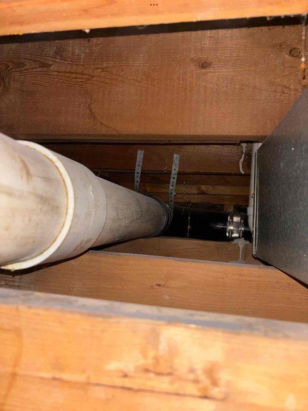 Completed return visit for ongoing water leak investigation originating from upstairs shower. Documented existing conditions in basement area showing exposed ceiling joists where previous remediation work had been performed. Photographed affected areas including visible plumbing lines and structural components awaiting final repairs from upper-level shower source. Client advised that remediation phase is complete and repair work from upstairs unit is pending.