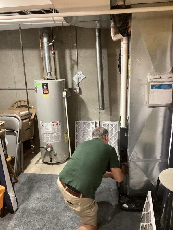 Converted residential heating system from liquid propane (LP) to natural gas (NG) fuel source. System included a Modine furnace less than one year old that was currently operational. Performed fuel conversion on the unit, verified proper gas pressure and combustion parameters, and tested system operation to ensure safe and efficient heating performance on natural gas supply.