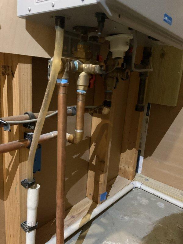 Responded to no hot water complaint on 8-year-old Rheem water heater displaying error code 11 indicating igniter failure. Diagnosed faulty ignition system preventing unit from heating water. Replaced defective igniter assembly and verified proper operation. Unit tested successfully with hot water restored and all codes cleared.