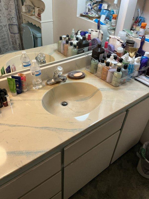 Responded to plumbing leak call for bathroom fixtures including toilets, faucets, and sinks. Inspected two bathroom vanities with integrated sinks and faucets for sources of water leakage. Examined plumbing connections, drain assemblies, and fixture mounting points to identify and address leak issues, ensuring proper function and water-tight seals throughout the bathroom plumbing system.