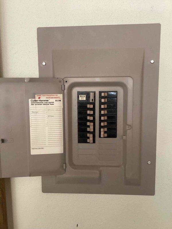 Conducted on-site evaluation for standby generator installation. Customer expressed interest in Generac system and requested competitive pricing estimate. Inspected existing electrical service panel, documented current Cutler-Hammer load center configuration with main breaker and circuit distribution layout. Assessed installation requirements including panel capacity, transfer switch integration points, and optimal generator placement considerations to provide comprehensive proposal for automatic backup power system.