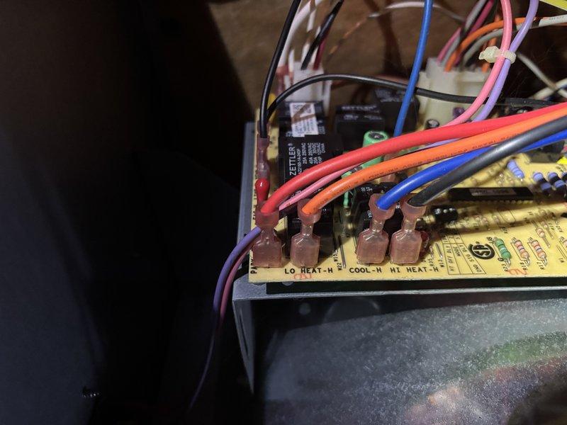 Completed annual cooling maintenance on 16-year-old residential HVAC system. Inspected control board wiring connections and terminals, verified proper electrical connections at heating and cooling circuits, and examined capacitor condition. All components found in good working order with no immediate repairs needed at this time.