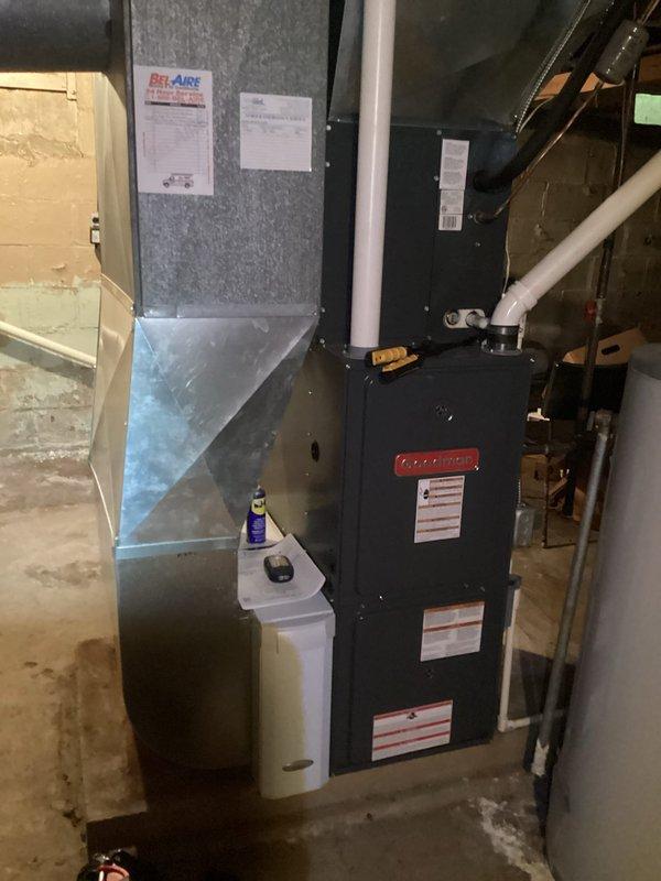 Completed annual cooling maintenance on 16-year-old residential HVAC system. Inspected control board wiring connections and terminals, verified proper electrical connections at heating and cooling circuits, and examined capacitor condition. All components found in good working order with no immediate repairs needed at this time.