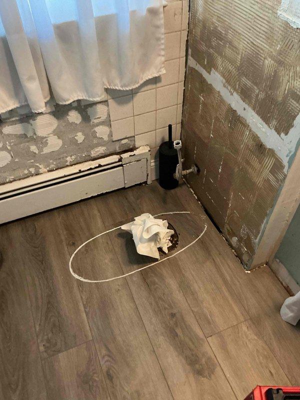 Responded to service call at 5-year-old residential property for toilet removal and leaking faucet repair. Upon arrival, assessed bathroom undergoing active renovation with partial tile installation in progress. Successfully removed existing toilet fixture from location as requested by homeowner. Addressed previously repaired faucet that had developed new leak, identifying failed seal as root cause of recurring water seepage. Replaced worn components and tested system to verify proper function and complete elimination of leak. Coordinated work around ongoing tile installation, ensuring plumbing fixtures remained protected during construction phase. All work completed without complications, fixtures tested and verified operational before departure.