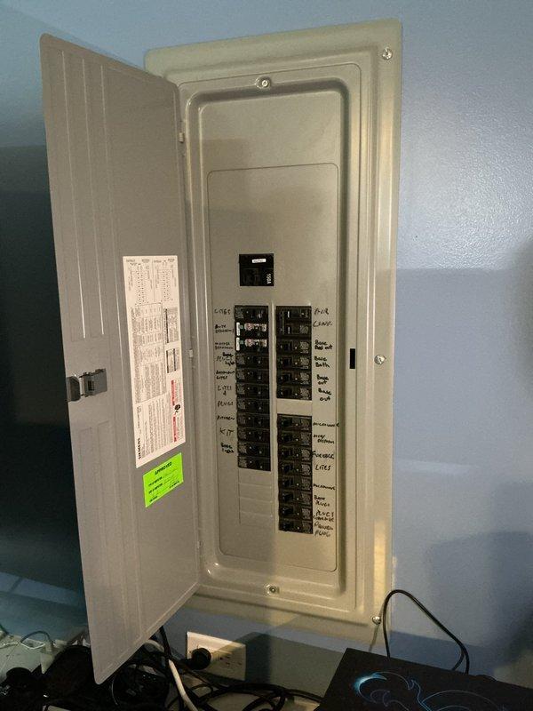 Conducted site assessment and provided electrical estimate for installation of dedicated RV power supply circuits. Evaluated existing electrical service panel and exterior meter configuration to determine feasibility of running a 50-amp and 30-amp circuit from the main breaker box to the garage corner for RV connectivity. Documented current panel capacity, available breaker positions, and optimal conduit routing path along exterior siding to proposed receptacle location, ensuring compliance with NEC requirements for RV power outlets and proper circuit protection.