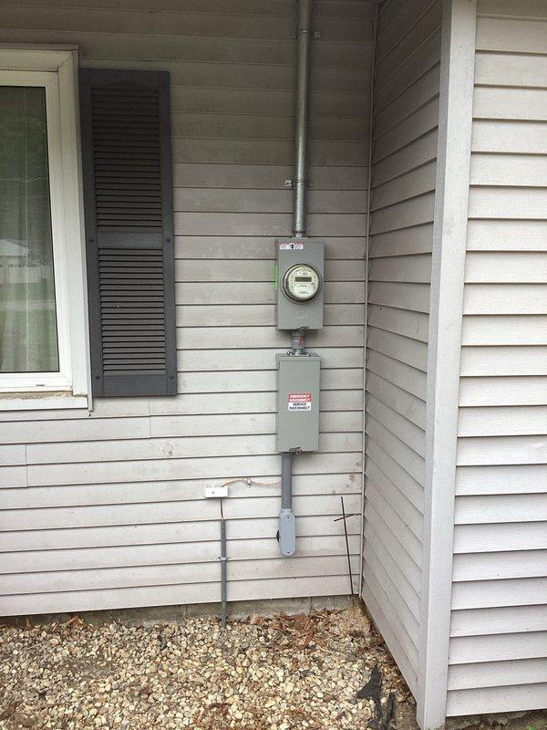 Completed installation of new furnace, air conditioning system, and water heater at residential property. Performed 100-amp electrical service upgrade, including installation of new meter base, electrical panel, and exterior conduit system mounted on building exterior with proper grounding and code-compliant configuration. Coordinated utility disconnect and reconnection with local power company to safely complete panel replacement. All electrical work completed under permit and passed final inspection by municipal electrical inspector. System tested and verified operational upon power restoration.