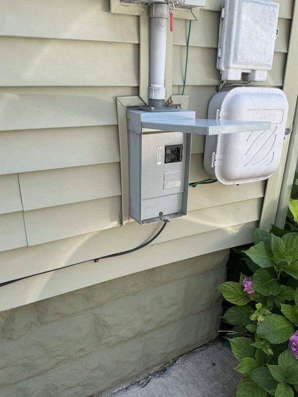 Provided estimate for mini split air conditioning system installation at single family residence. Evaluated existing electrical service and panel configuration to determine compatibility and installation requirements for new mini split system. Documented current electrical infrastructure including meter, service panel, and available capacity for future equipment connection.